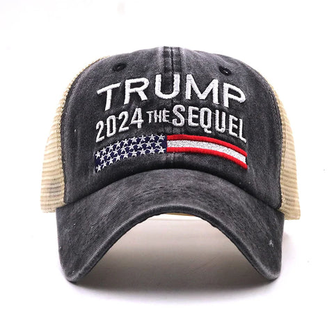 Trump 2024 the Sequel Embroidered Mesh Cap